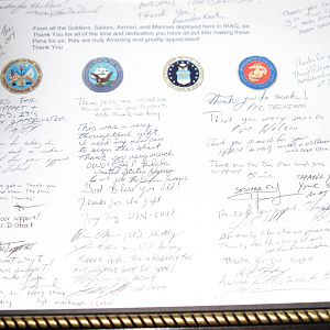 Troop appreciation plaque