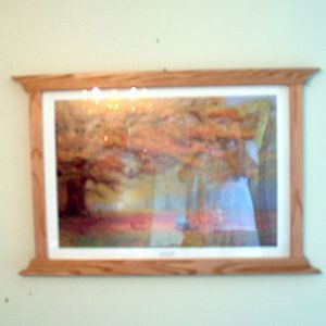 Mission style print frame, front view