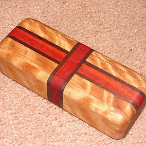 Gift box - Curly Birch, Bloodwood, and Peruvian Walnut