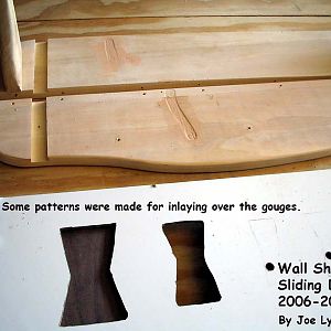 Made patterns for Inlays... to cover gouges.