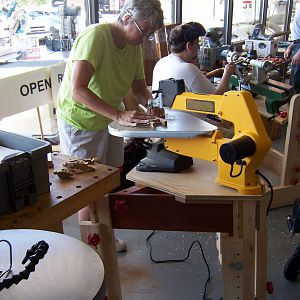 Berta doing demo in handicapped stand