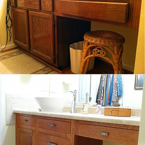 Vanity before and after