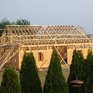 Trusses installed