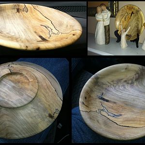 My First Offical Non-Spindle Turning-A Magnolia Plate