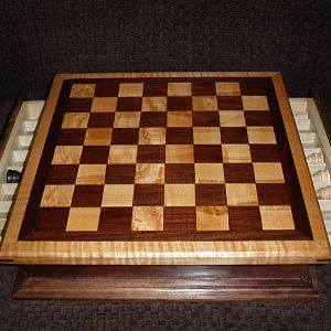 Walnut and Maple Chessboard