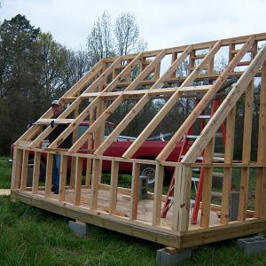 Solar Kiln front or south wall