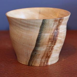 Green striped maple bowl