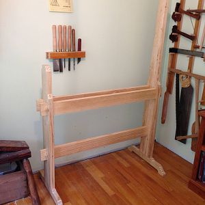 Side view of lathe