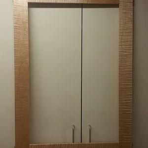 Mirror frame with finish