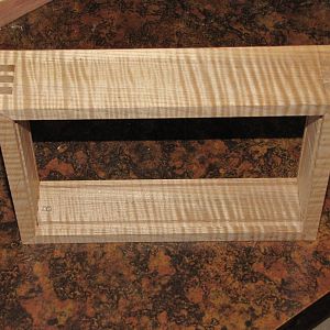 Mitered dovetails in Tiger Maple
