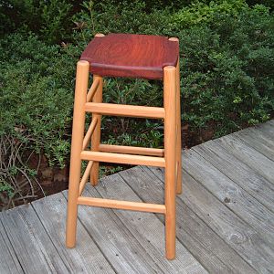 Padauk Top Beech frame Stool
