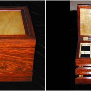 Cocobolo & Curly Maple Jewelry Box