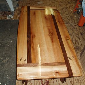 coffee table top end view