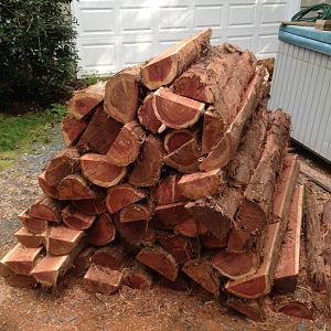 cedar half logs