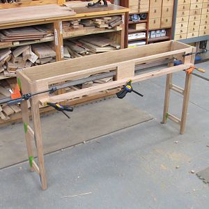 Narrow TV table