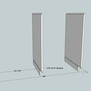 Base Cabinet Sides and Center