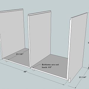 Base Cabinet with Bottoms