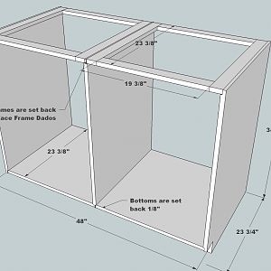 Base Cabinet Cabinet with Top Frame