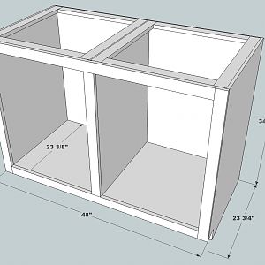 Base Cabinet Carcass Complete