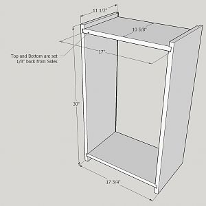 Wall Cabinet with Top and Bottoms
