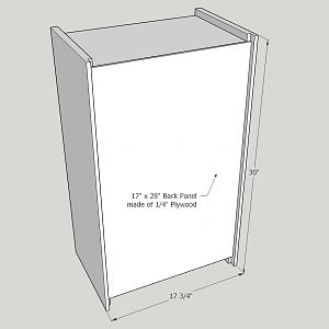 Wall Cabinet Rear with Panel