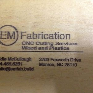 CNC Engraved Biz Cards - Test 2