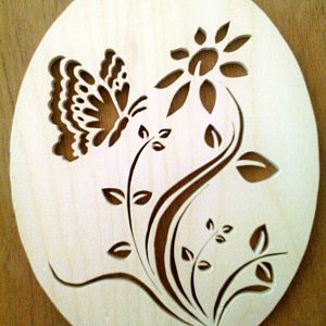Butterfly and flowers