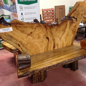 Natural Wood Bench