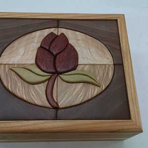Flower Intarsia Box