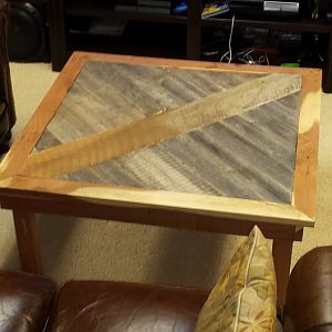 Pallet & Cedar wood coffee table.