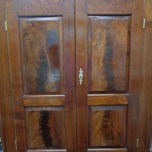 veneered raised panels in the  doors