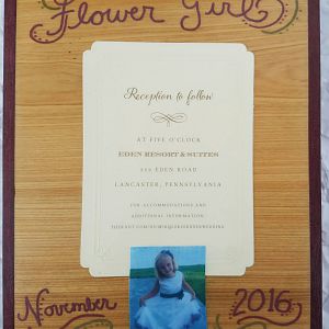 Flower girl plaque