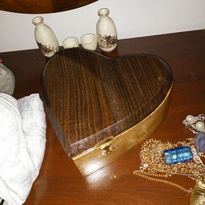 Heart shaped jewelry box