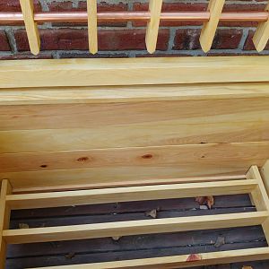 Planter with copper tubing trellis