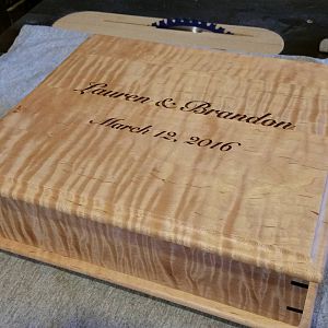 maple box for god-daughters wedding gift 1