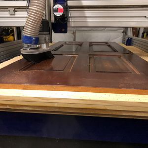 Reclaimed Mahogany Door - Sofa Table Project