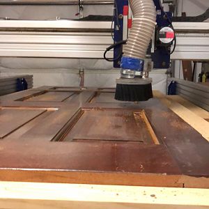 Reclaimed Mahogany Door - Sofa Table Project