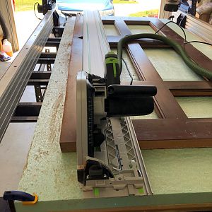 Reclaimed Mahogany Door - Sofa Table Project