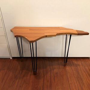 Reclaimed Mahogany Door - Sofa Table Project
