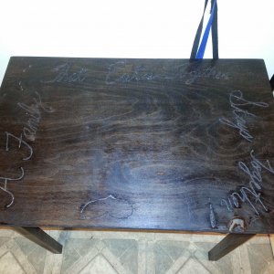 Inscribed table