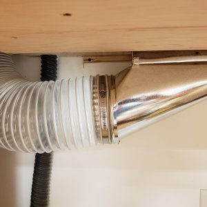 Dust chute connection