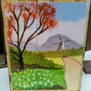 Painting on reverse of obstruction