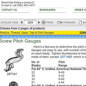 Screw Pitch gauge