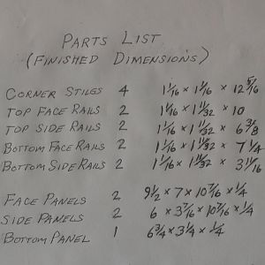 Parts list