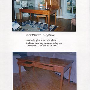 Two Drawer Writing Desk