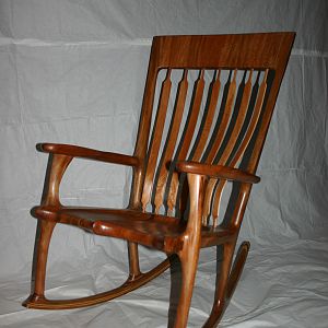 Quarter-sawn and Spalted Sycamore Rocker