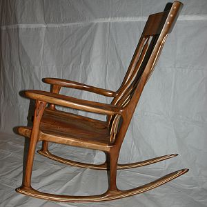 Quarter-sawn and Spalted Sycamore Rocker