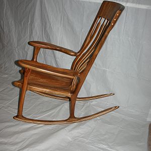 Quarter-sawn and Spalted Sycamore Rocker
