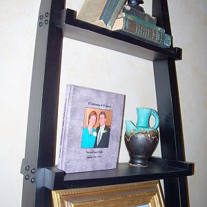 Leaning ladder display shelf - detail (Project #1)