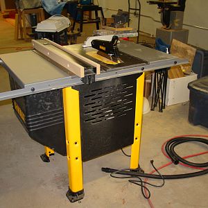 rear view of the saw